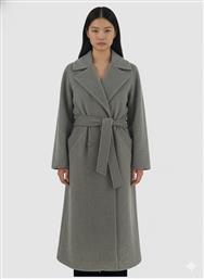 ΜΑΚΡΥ ΠΑΛΤΟ ΣΕ ΓΚΡΙ ΧΡΩΜΑ ΜΕ ΖΩΝΗ - ΓΚΡΙ FOREL