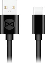 CABLE USB - USB-C 1,0 M 3A BLACK FOREVER