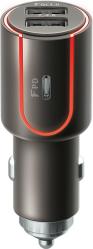 CAR CHARGER 3X TYPE-C PD+QC3.0+2,4A (36W) GREY FOREVER