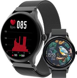 FOREVIVE 3 SW-340 SMARTWATCH ΜΕ ΠΑΛΜΟΓΡΑΦΟ ΚΑΙ ΔΥΟ ΛΟΥΡΑΚΙΑ (ΜΑΥΡΟ) FOREVER