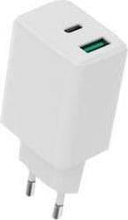 RECYCLED WALL CHARGER USB + USB-C 20W LSR20-AC-00 WHITE FOREVER