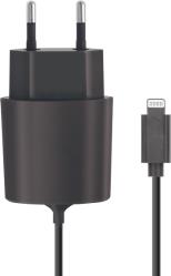 WALL CHARGER FOR APPLE IPHONE 8-PIN LIGHTNING 2.1A BLACK FOREVER