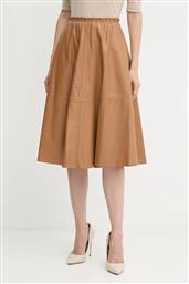ΔΕΡΜΑΤΙΝΗ ΦΟΥΣΤΑ ΧΡΩΜΑ: ΚΑΦΕ, 14015.MY.SKIRT FORTE FORTE