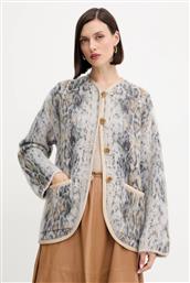 ΜΑΛΛΙΝΟ ΠΑΛΤΟ ΧΡΩΜΑ: ΓΚΡΙ, 14164.MY.COAT FORTE FORTE