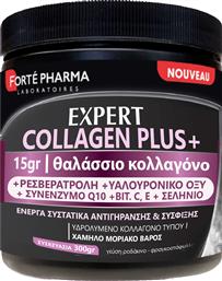 EXPERT COLLAGEN PLUS ΣΥΜΠΛΗΡΩΜΑ ΔΙΑΤΡΟΦΗΣ ΚΟΛΛΑΓΟΝΟΥ ΘΑΛΑΣΣΙΑΣ ΠΡΟΕΛΕΥΣΗΣ, ΒΙΤΑΜΙΝΩΝ, ΜΕΤΑΛΛΩΝ & ΥΑΛΟΥΡΟΝΙΚΟΥ ΟΞΕΟΣ ΓΙΑ ΟΛΟΚΛΗΡΩΜΕΝΗ ΑΝΤΙΓΗΡΑΝΤΙΚΗ ΔΡΑΣΗ ΣΕ ΜΑΛΛΙΑ, ΝΥΧΙΑ & ΔΕΡΜΑ ΣΕ ΣΚΟΝΗ ΜΕ ΓΕΥΣΗ ΡΟΔΑΚΙΝΟ & ΦΡΑΓΚΟΣΤΑΦΥΛΟ 300GR FORTE PHARMA