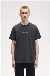 ΑΝΔΡΙΚΗ ΜΠΛΟΥΖΑ EMBROIDERED T-SHIRT M4580-297 ΓΚΡΙ FRED PERRY