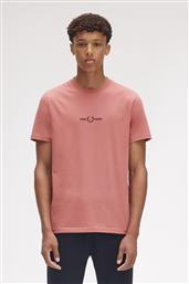 ΑΝΔΡΙΚΗ ΜΠΛΟΥΖΑ EMBROIDERED T-SHIRT M4580-X90 ΡΟΖ FRED PERRY