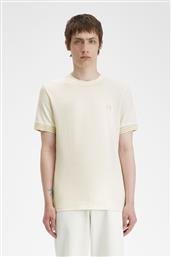 ΑΝΔΡΙΚΗ ΜΠΛΟΥΖΑ STRIPED CUFF PIQUE T-SHIRT M7707-560 ΕΚΡΟΥ FRED PERRY