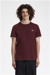 ΑΝΔΡΙΚΗ ΜΠΛΟΥΖΑ Τ-SHIRT TWIN TIPPED M1588 -597 ΜΠΟΡΝΤΟ FRED PERRY