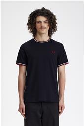 ΑΝΔΡΙΚΗ ΜΠΛΟΥΖΑ Τ-SHIRT TWIN TIPPED M1588-T55 ΜΠΛΕ ΣΚΟΥΡΟ FRED PERRY