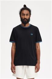 ΑΝΔΡΙΚΗ ΜΠΛΟΥΖΑ Τ-SHIRT TWIN TIPPED M1588-V18 ΜΑΥΡΟ FRED PERRY