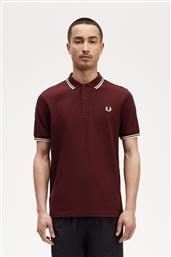 ΑΝΔΡΙΚΗ ΜΠΛΟΥΖΑ TWIN TIPPED POLO M3600-597 ΜΠΟΡΝΤΟ FRED PERRY