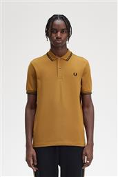 ΑΝΔΡΙΚΗ ΜΠΛΟΥΖΑ TWIN TIPPED POLO M3600-Τ59 DARK CARAMEL FRED PERRY