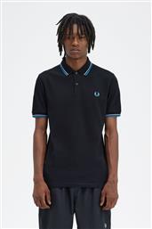 ΑΝΔΡΙΚΗ ΜΠΛΟΥΖΑ TWIN TIPPED POLO M3600-V18 ΜΑΥΡΟ FRED PERRY