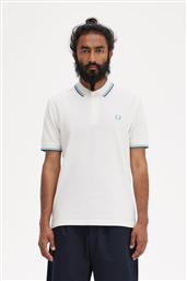 ΑΝΔΡΙΚΗ ΜΠΛΟΥΖΑ TWIN TIPPED POLO M3600-V36 ΛΕΥΚΟ FRED PERRY