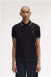ΑΝΔΡΙΚΗ ΜΠΛΟΥΖΑ TWIN TIPPED POLO M3600-W54 ΜΑΥΡΟ FRED PERRY