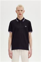 ΑΝΔΡΙΚΗ ΜΠΛΟΥΖΑ TWIN TIPPED POLO M3600-W59 ΜΑΥΡΟ FRED PERRY