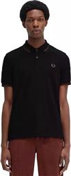 ΑΝΔΡΙΚΗ ΜΠΛΟΥΖΑ TWIN TIPPED POLO M3600-W68 ΜΑΥΡΟ FRED PERRY