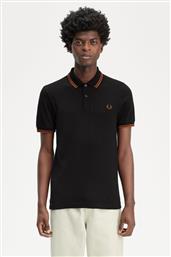 ΑΝΔΡΙΚΗ ΜΠΛΟΥΖΑ TWIN TIPPED POLO M3600-W96 ΜΑΥΡΟ FRED PERRY