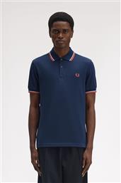 ΑΝΔΡΙΚΗ ΜΠΛΟΥΖΑ TWIN TIPPED POLO M3600-Z57 ΜΠΛΕ FRED PERRY