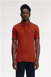 ΑΝΔΡΙΚΗ ΜΠΛΟΥΖΑ TWIN TIPPED POLO M3600-Z62 BURNED RED FRED PERRY