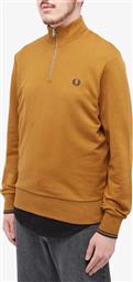 ΑΝΔΡΙΚΟ ΦΟΥΤΕΡ ΜΕ ΦΕΡΜΟΥΑΡ HALF ZIP SWEATSHIRT M3574-S81 DARK CARAMEL FRED PERRY