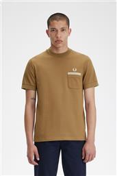 ΑΝΔΡΙΚΟ LOOPBACK JERSEY POCKET T-SHIRT M4650-W14 ΚΑΦΕ FRED PERRY