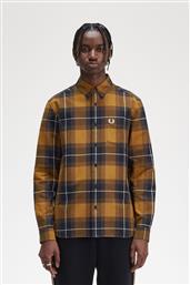 ΑΝΔΡΙΚΟ ΠΟΥΚΑΜΙΣΟ ΚΑΡΟ TARTAN SHIRT M6573-644 ΚΑΦΕ FRED PERRY