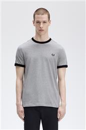 ΑΝΔΡΙΚΟ T-SHIRT TAPED RINGER T-SHIRT M4620-420 ΓΚΡΙ FRED PERRY