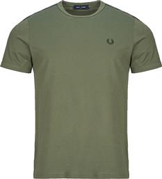 T-SHIRT ΜΕ ΚΟΝΤΑ ΜΑΝΙΚΙΑ CONTRAST TAPE RINGER FRED PERRY