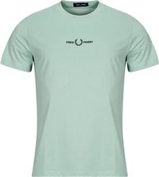 T-SHIRT ΜΕ ΚΟΝΤΑ ΜΑΝΙΚΙΑ EMBROIDERED FRED PERRY