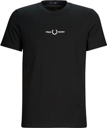 T-SHIRT ΜΕ ΚΟΝΤΑ ΜΑΝΙΚΙΑ EMBROIDERED T-SHIRT FRED PERRY από το SPARTOO