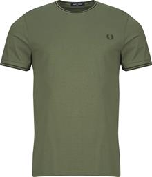 T-SHIRT ΜΕ ΚΟΝΤΑ ΜΑΝΙΚΙΑ TWIN TIPPED FRED PERRY