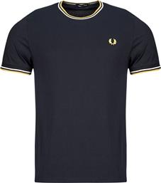 T-SHIRT ΜΕ ΚΟΝΤΑ ΜΑΝΙΚΙΑ TWIN TIPPED FRED PERRY