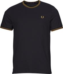 T-SHIRT ΜΕ ΚΟΝΤΑ ΜΑΝΙΚΙΑ TWIN TIPPED FRED PERRY από το SPARTOO