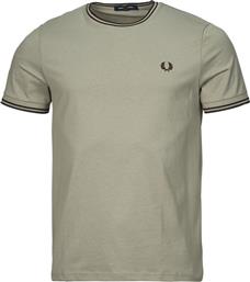 T-SHIRT ΜΕ ΚΟΝΤΑ ΜΑΝΙΚΙΑ TWIN TIPPED T-SHIRT FRED PERRY