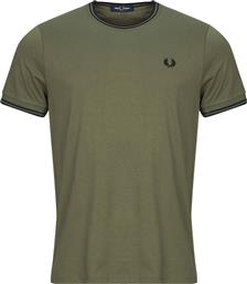 T-SHIRT ΜΕ ΚΟΝΤΑ ΜΑΝΙΚΙΑ TWIN TIPPED T-SHIRT FRED PERRY