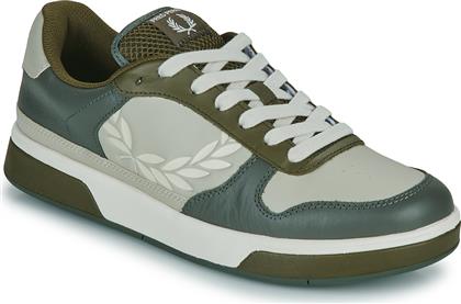 XΑΜΗΛΑ SNEAKERS B300 TEXTURED LEATHER / BRANDED FRED PERRY