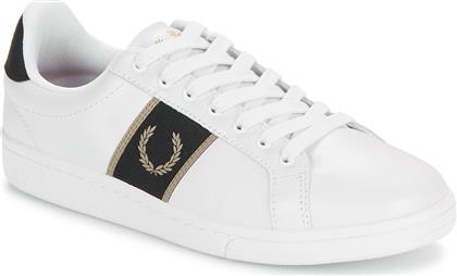 XΑΜΗΛΑ SNEAKERS B721 LEATHER BRANDED WEBBING FRED PERRY