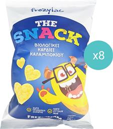 ΣΕΤ FREZYLAC THE SNACK ORGANIC CORN HEARTS ΓΕΥΣΤΙΚΟ ΣΝΑΚ ΑΠΟ ΒΙΟΛΟΓΙΚΕΣ ΚΑΡΔΙΕΣ ΚΑΛΑΜΠΟΚΙΟΥ 240G (8X30G) FREZYDERM