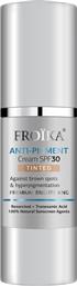 ANTI PIGMENT TINTED CREAM SPF30 ΛΕΥΚΑΝΤΙΚΗ & ΦΩΤΟΠΡΟΣΤΑΤΕΥΤΙΚΗ ΚΡΕΜΑ ΠΡΟΣΩΠΟΥ ΜΕ ΧΡΩΜΑ ΓΙΑ ΥΨΗΛΗ ΚΑΛΥΨΗ & ΜΕΤΑΞΕΝΙΑ ΥΦΗ ΚΑΤΑ ΤΩΝ ΚΑΦΕ ΚΗΛΙΔΩΝ & ΤΗΣ ΥΠΕΡΜΕΛΑΓΧΡΩΣΗΣ ΥΨΗΛΗΣ ΠΡΟΣΤΑΣΙΑΣ 30ML FROIKA