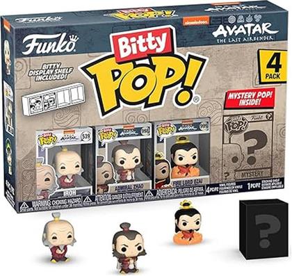 BITTY POP! AVATAR THE LAST AIRBENDER - IROH/ADMIRAL ZHAO/FIRE LORD OZAI/MYSTERY 4-PACK FUNKO