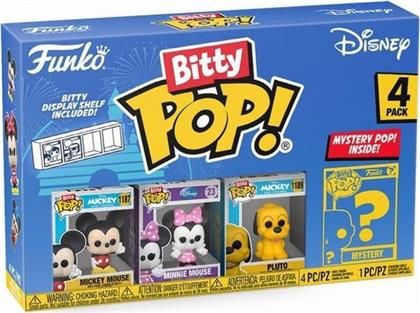 BITTY POP! - DISNEY - MICKEY MOUSE, MINNIE MOUSE, PLUTO AND CHASE MYSTERY 4-PACK FUNKO