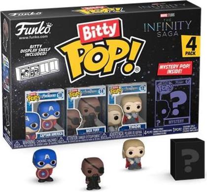 BITTY POP! - MARVEL - CAPTAIN AMERICA, NICK FURY, THOR AND CHASE MYSTERY 4-PACK FUNKO από το PUBLIC