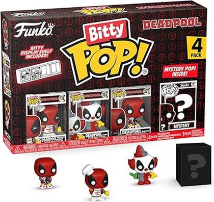 BITTY POP! MARVEL - DEADPOOL (BACKYARD GRILLER)/DEADPOOL (CLOWN)/DEADPOOL (BEDTIME)/MYSTERY 4-PACK FUNKO