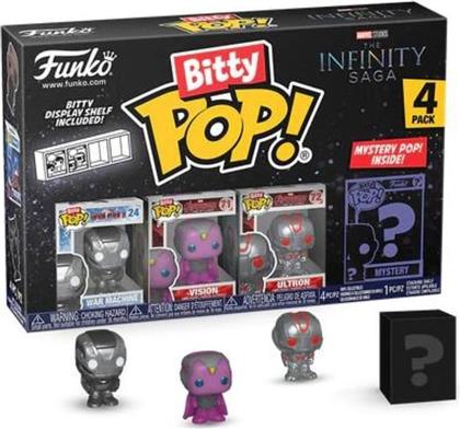 BITTY POP! - MARVEL - WAR MACHINE, VISION, ULTRON AND CHASE MYSTERY 4-PACK FUNKO