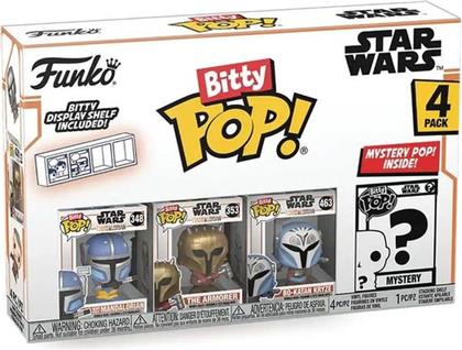 BITTY POP! STAR WARS - HEAVY INFANTRY MANDALORIAN/BO KATAN KRYZE/THE ARMORER/ MYSTERY FIGURE 4-PACK FUNKO