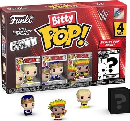 BITTY POP! - WWE - DUSTY RHODES/JERRY LAWLER/RICKY THE STEAMBOAT DRAGON CHASE MYSTERY FIGURE 4-PACK FUNKO