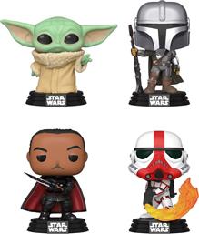 ΦΙΓΟΥΡΕΣ POP! STAR WARS - GROGU, THE MANDALORIAN, MOFF GIDEON, INCINERATOR STORMTROOPER 4-PACK (EXCLUSIVE) FUNKO από το PUBLIC