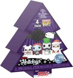 POCKET POP! - NIGHTMARE BEFORE CHRISTMAS: HOLIDAY - CHRISTMAS TREE 4-PACK FUNKO